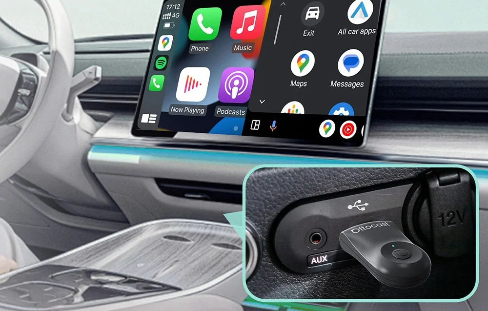 Ottocast Mini 2.0 juhtmevaba CarPlay / Android Auto adapter - Image 2